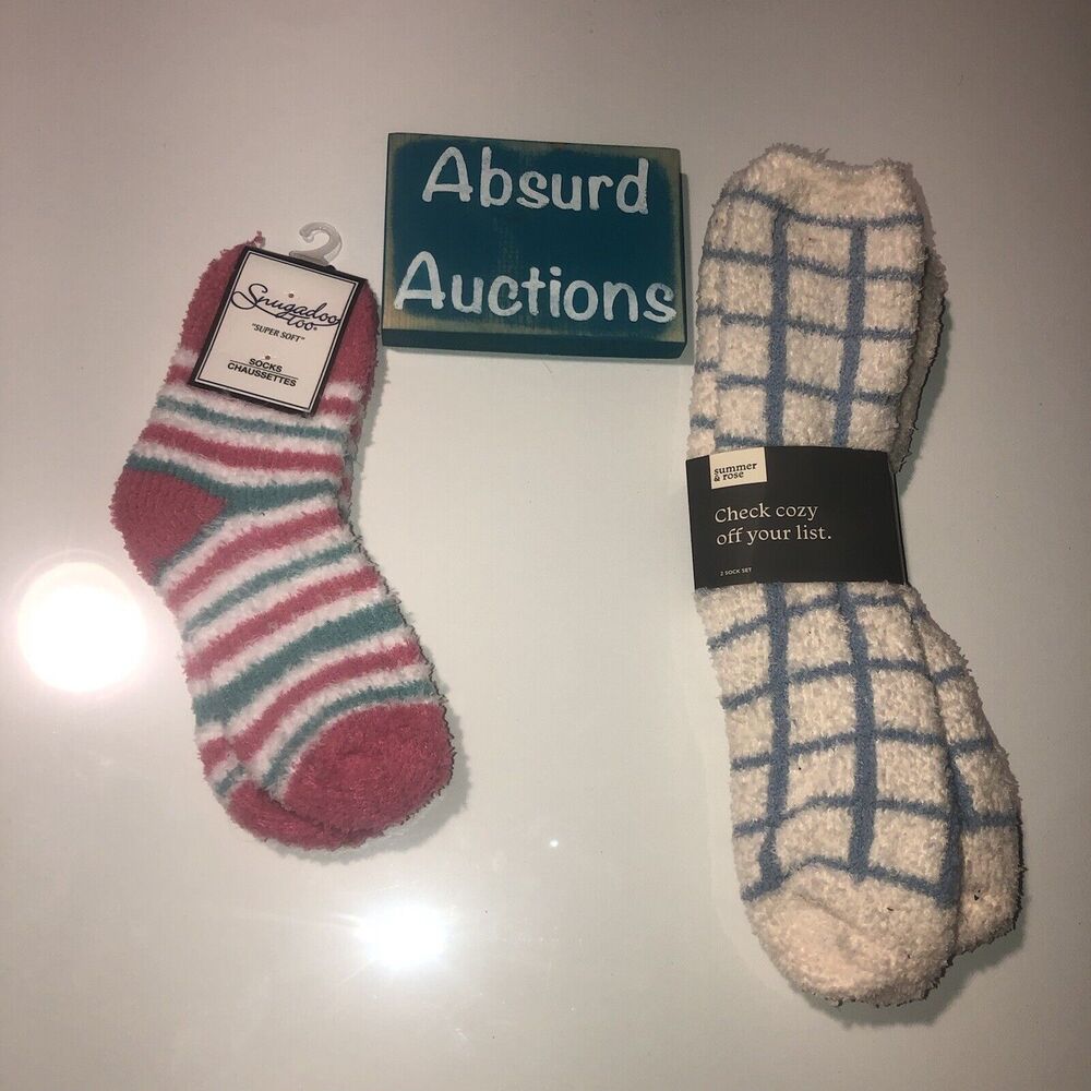 Fuzzy Socks-3 Piece lot-Summer And Rose And Snugadoo